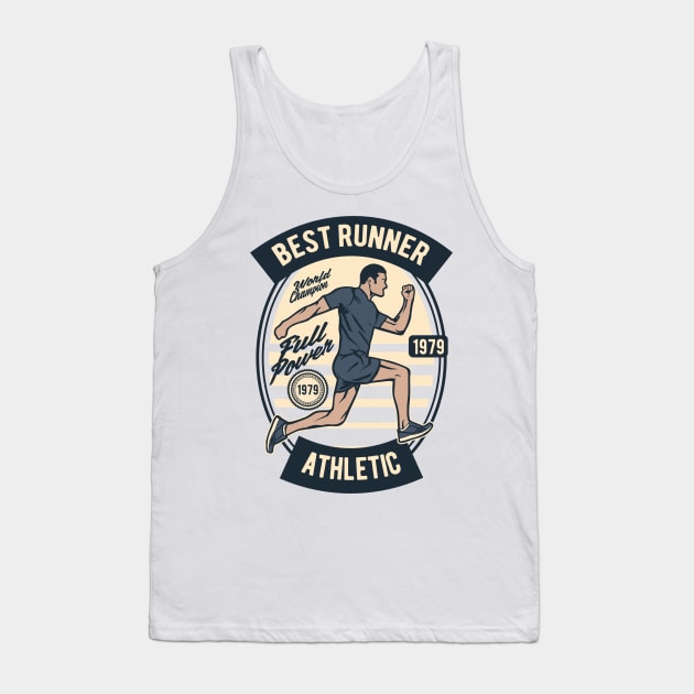 Best Runner Athletic - Full Power Tank Top by Wheezing Clothes